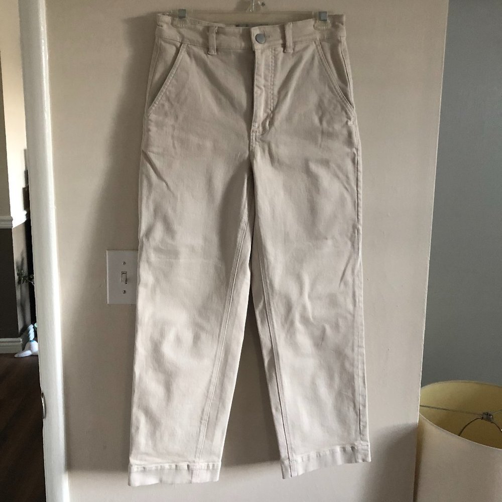 Everlane Straight Leg Crop in Stone